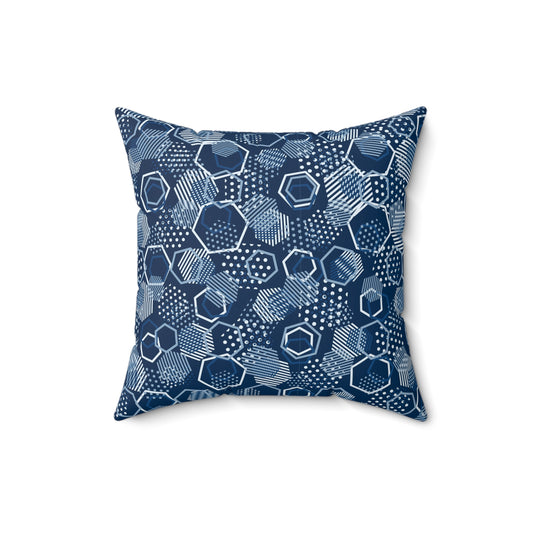 Blue Hexagons Basic Bedding Set