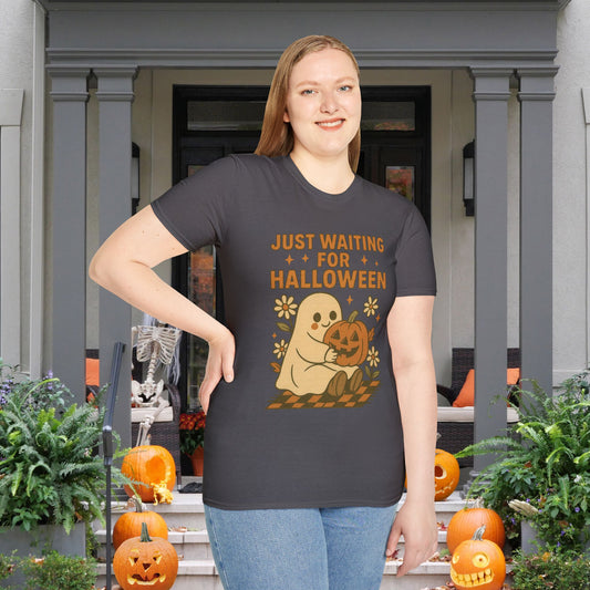 Just Waiting For Halloween Adult T-shirt