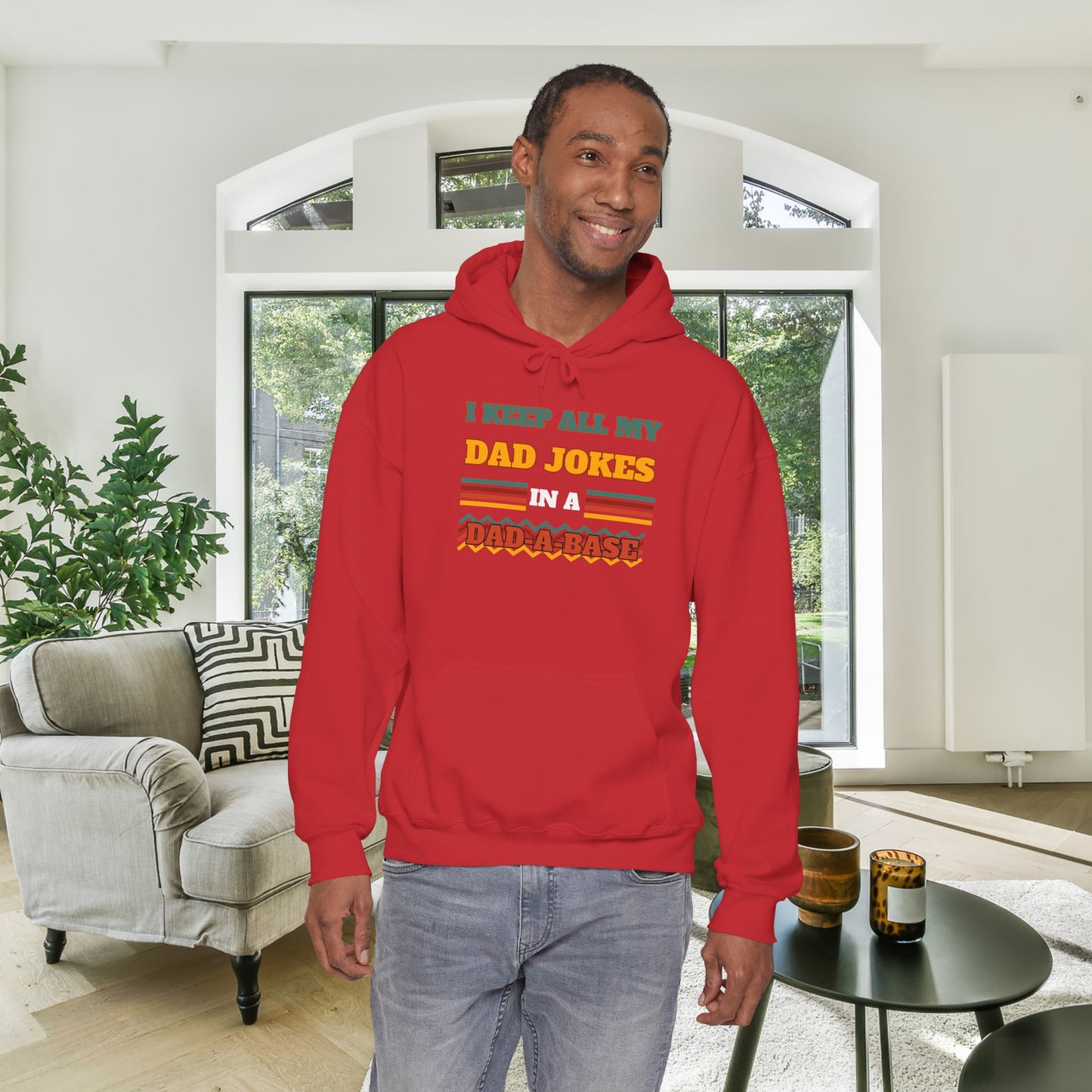 I Keep All My Dad Jokes in a Dad-A-Base Adult Heavy Blend™ Hoodie