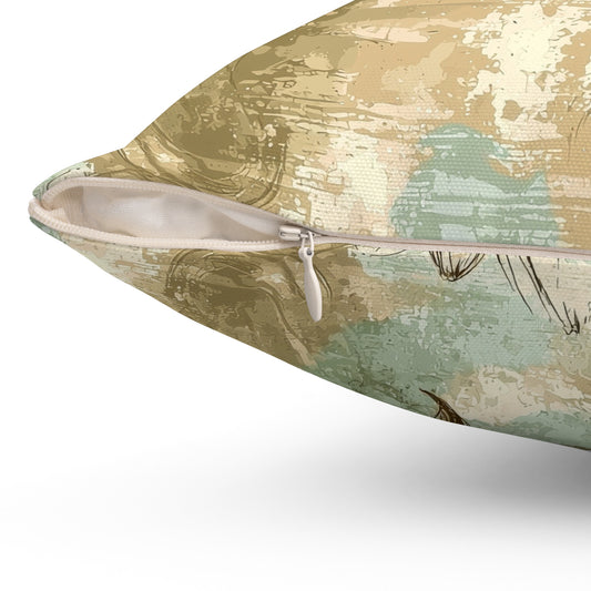 Worn Meadow Daisies Throw Pillow