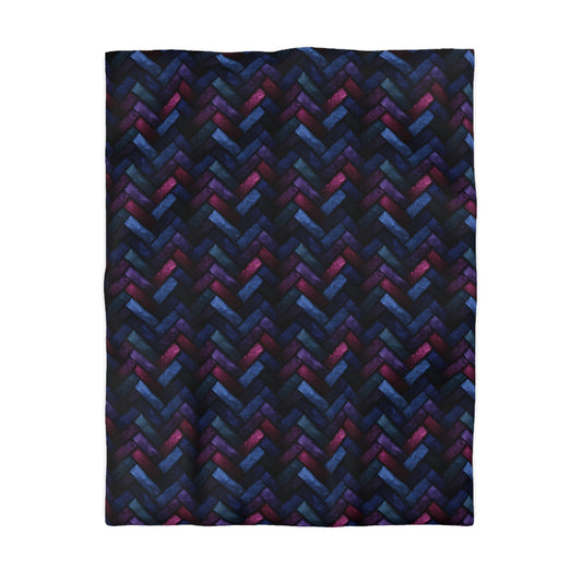 Velvet Angles Print Microfiber Duvet Cover