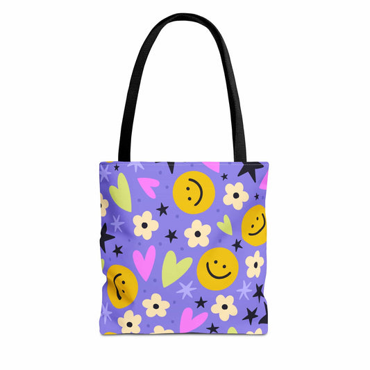 Happy Little Things Canvas Tote Bag