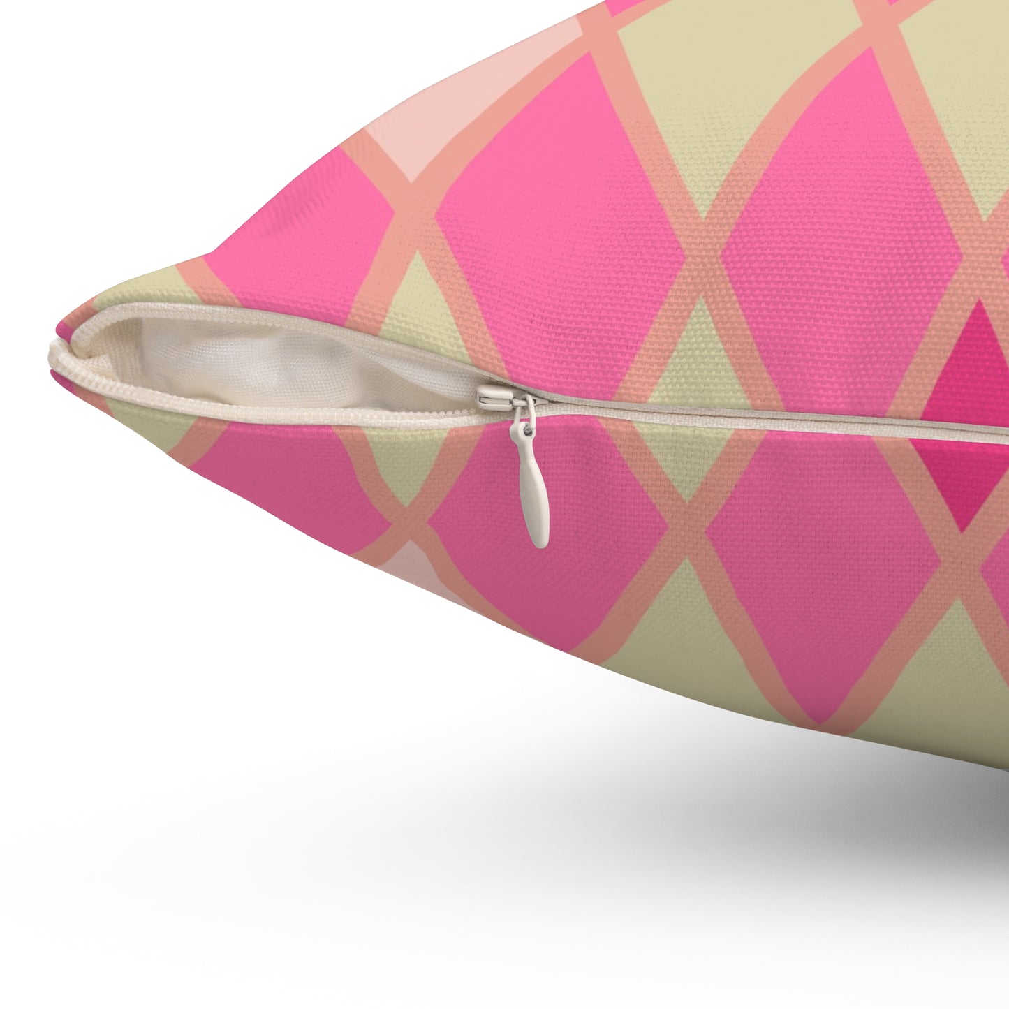 Pink Harlequin Throw Pillow