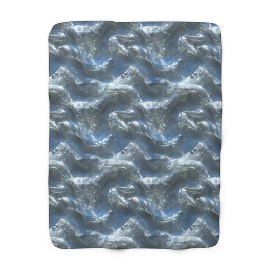 Snowdrift Sheer & Lace Fleece Blanket