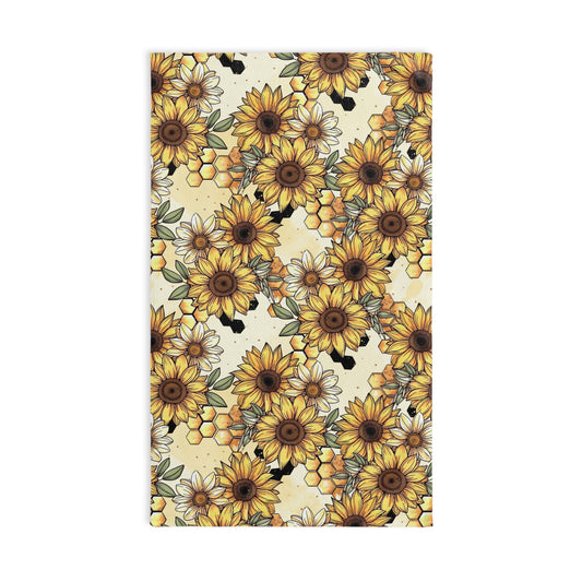Sunflowers & Honeycombs Bathroom Hand Towel
