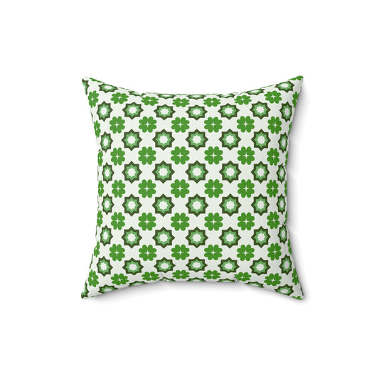 Emerald Star Garden Throw Pillow