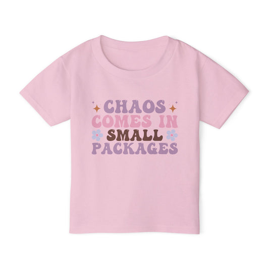 Chaos Comes In Small Packages Heavy Cotton™ Toddler T-shirt