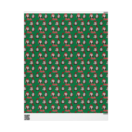 Santa Gnomes Custom Wrapping Paper (Chris)