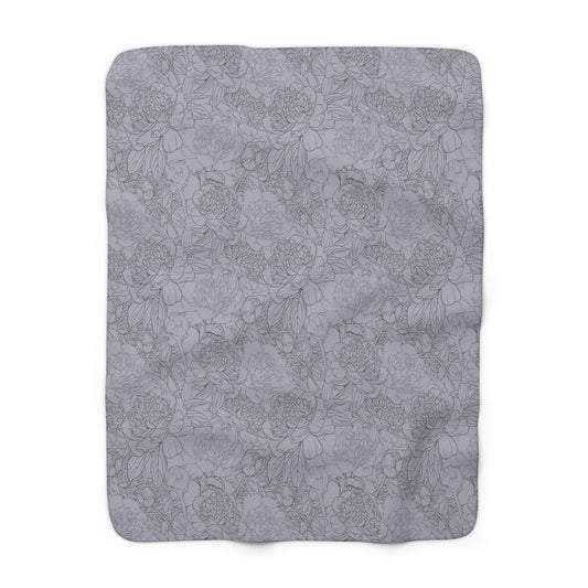 Dusty Bloom Sherpa Fleece Blanket