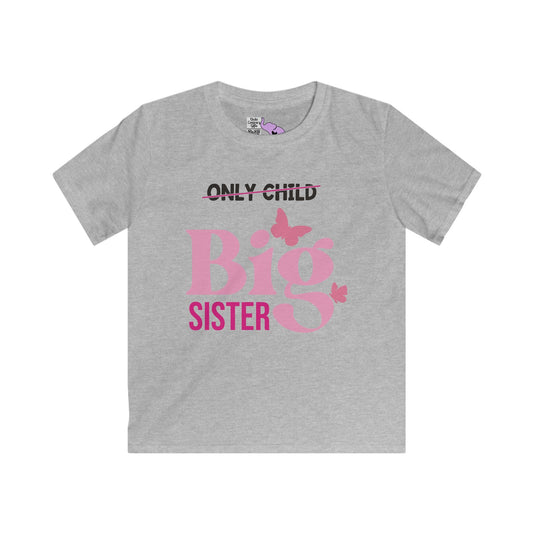 Promoted to Big Sister from Only Child Youth Softstyle Tee