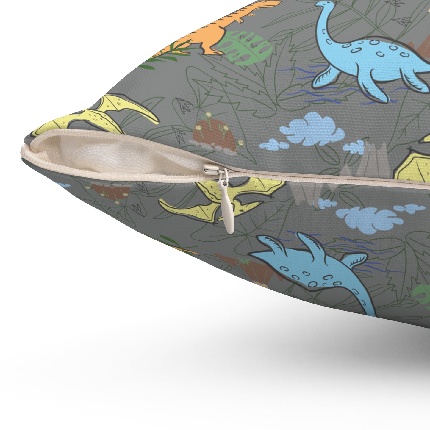 Prehistoric Playtime Throw Pillow
