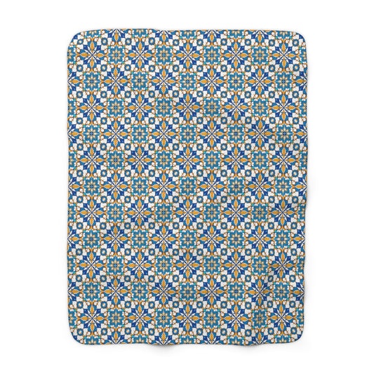 Talavera Sunburst Sherpa Fleece Blanket