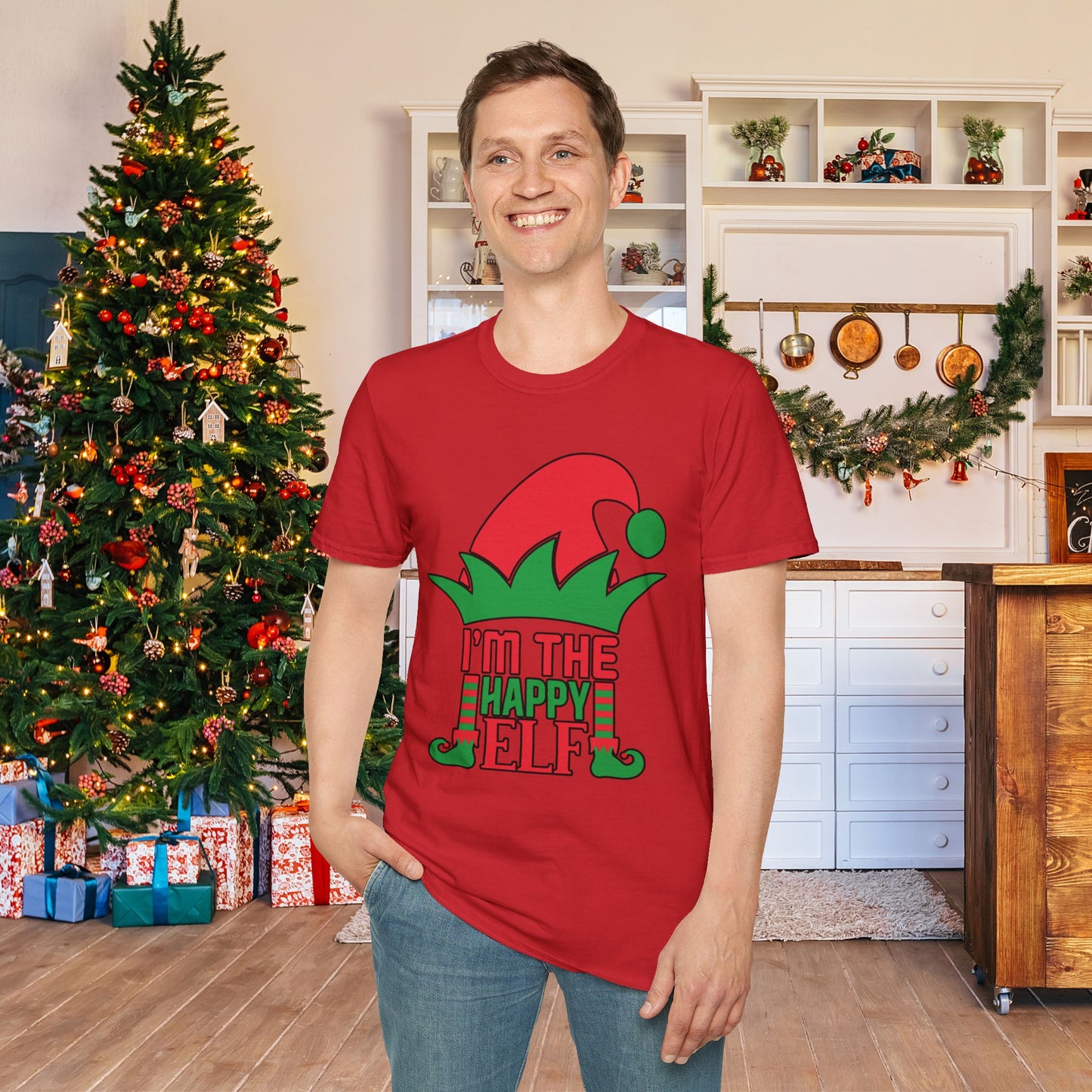 I'm The Happy Elf Adult T-shirt