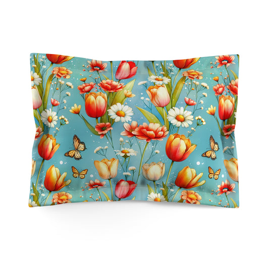 Butterfly Bloom Microfiber Pillow Sham