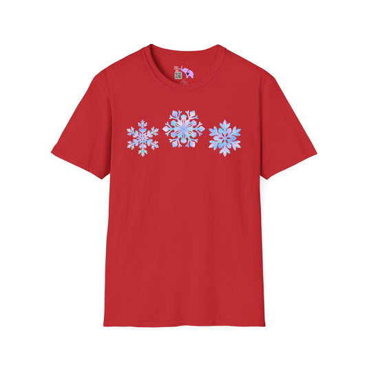 Blue Snowflakes Adult T-shirt