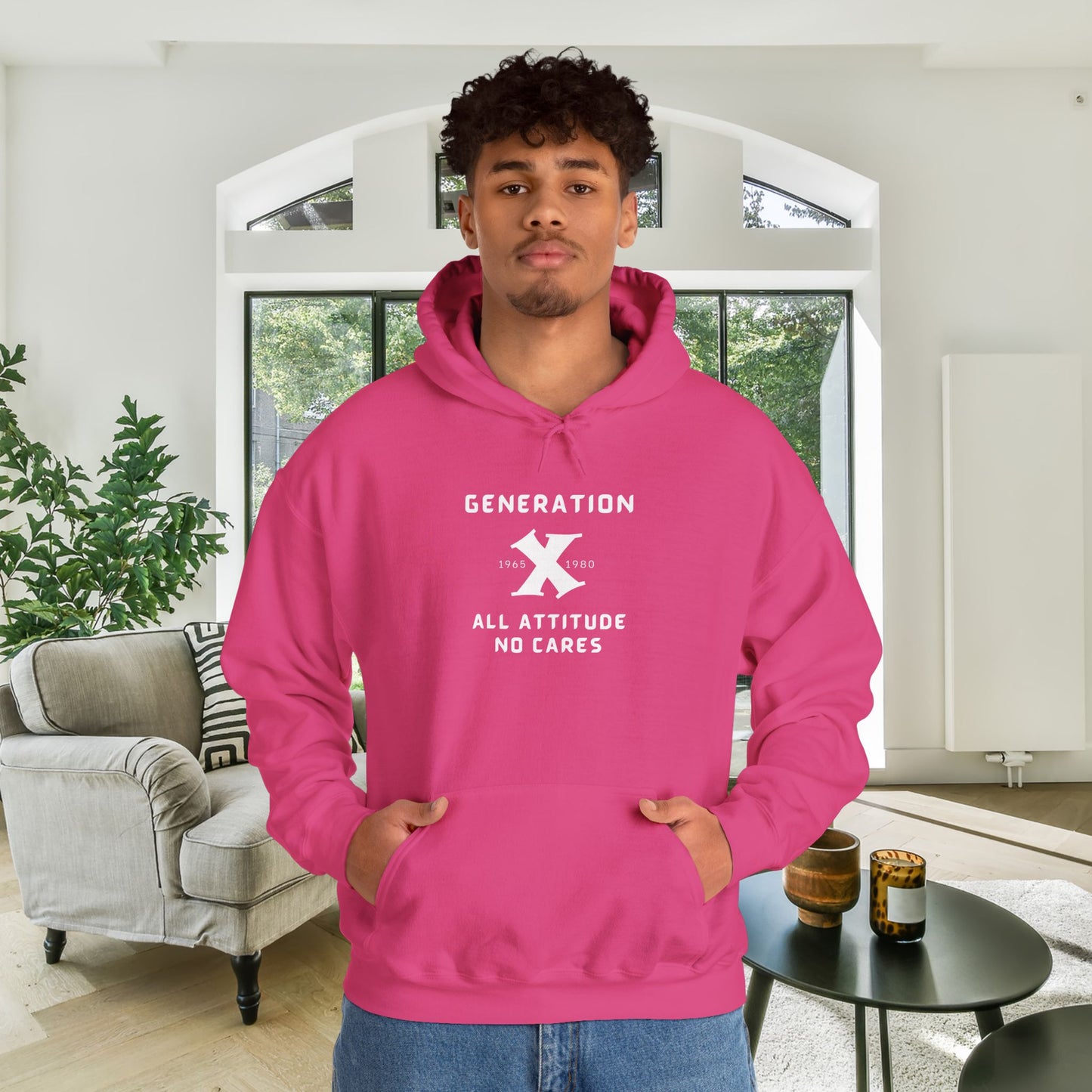 Gen X All Attitude No Cares Heavy Blend™ Hooded Sweatshirt