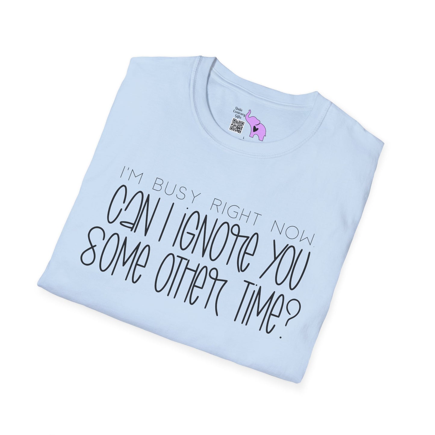 I'm Busy Right Now Can I Ignore You Some Other Time Adult T-shirt