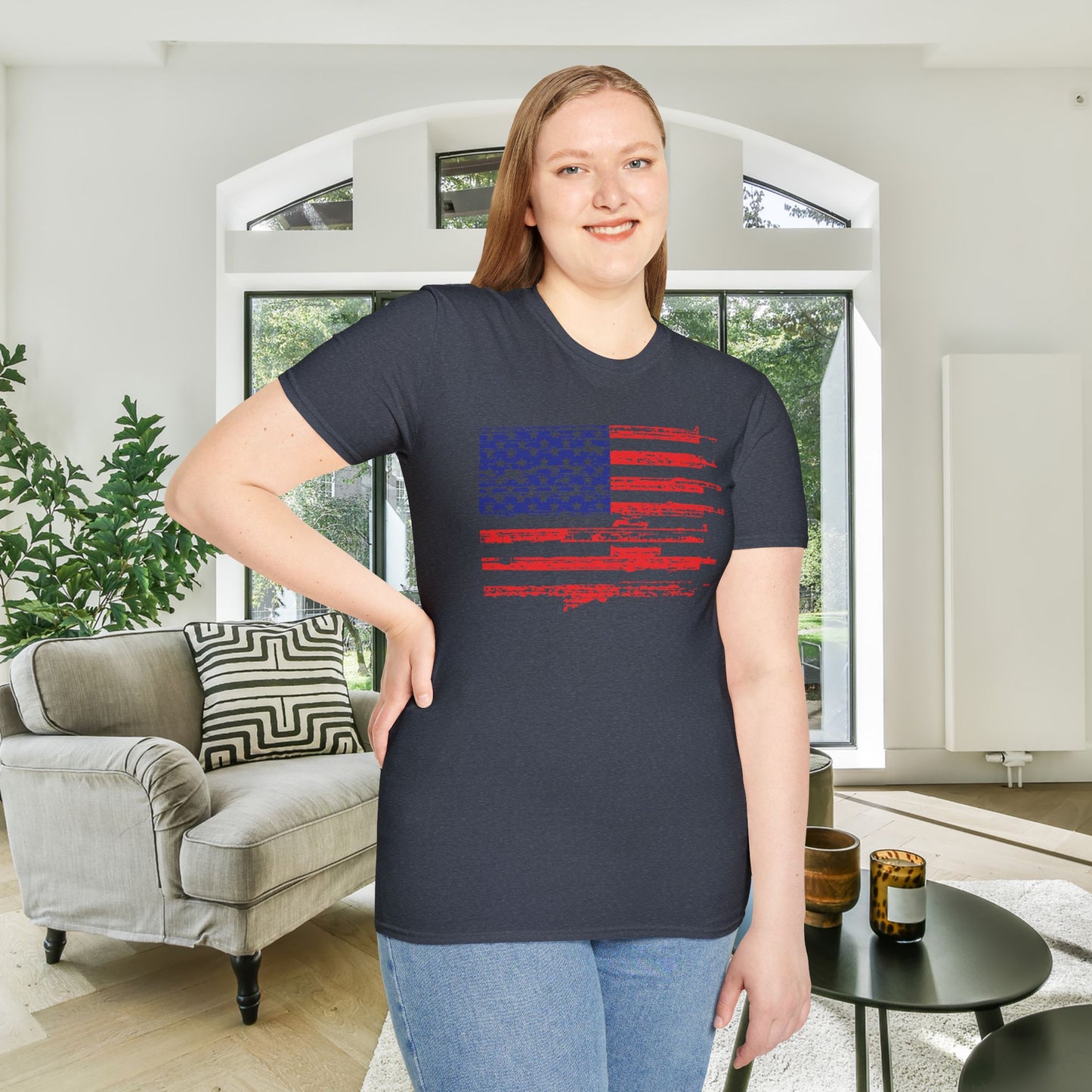Gun Flag Adult T-shirt
