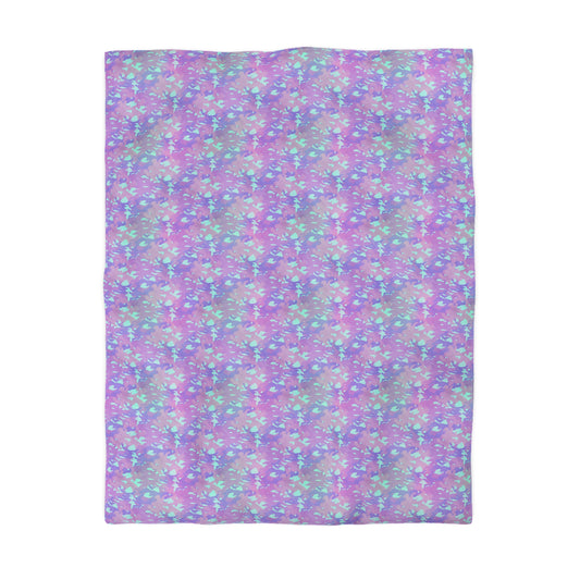 Lavender Mist Camo Microfiber Duvet Cover