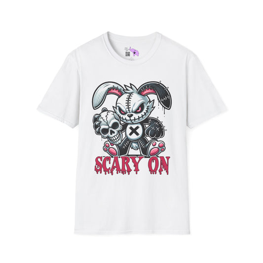 Scary On Voodoo Bunny Adult T-shirt
