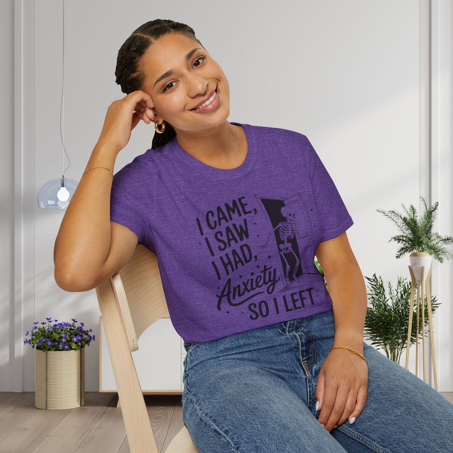 I Came I Saw I Had Anxiety So I Left Adult T-shirt