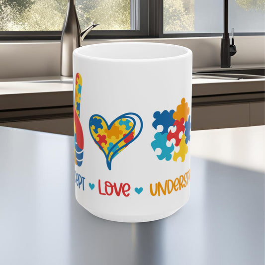 Autism Accept Love Understand Ceramic Mug, (11oz, 15oz)