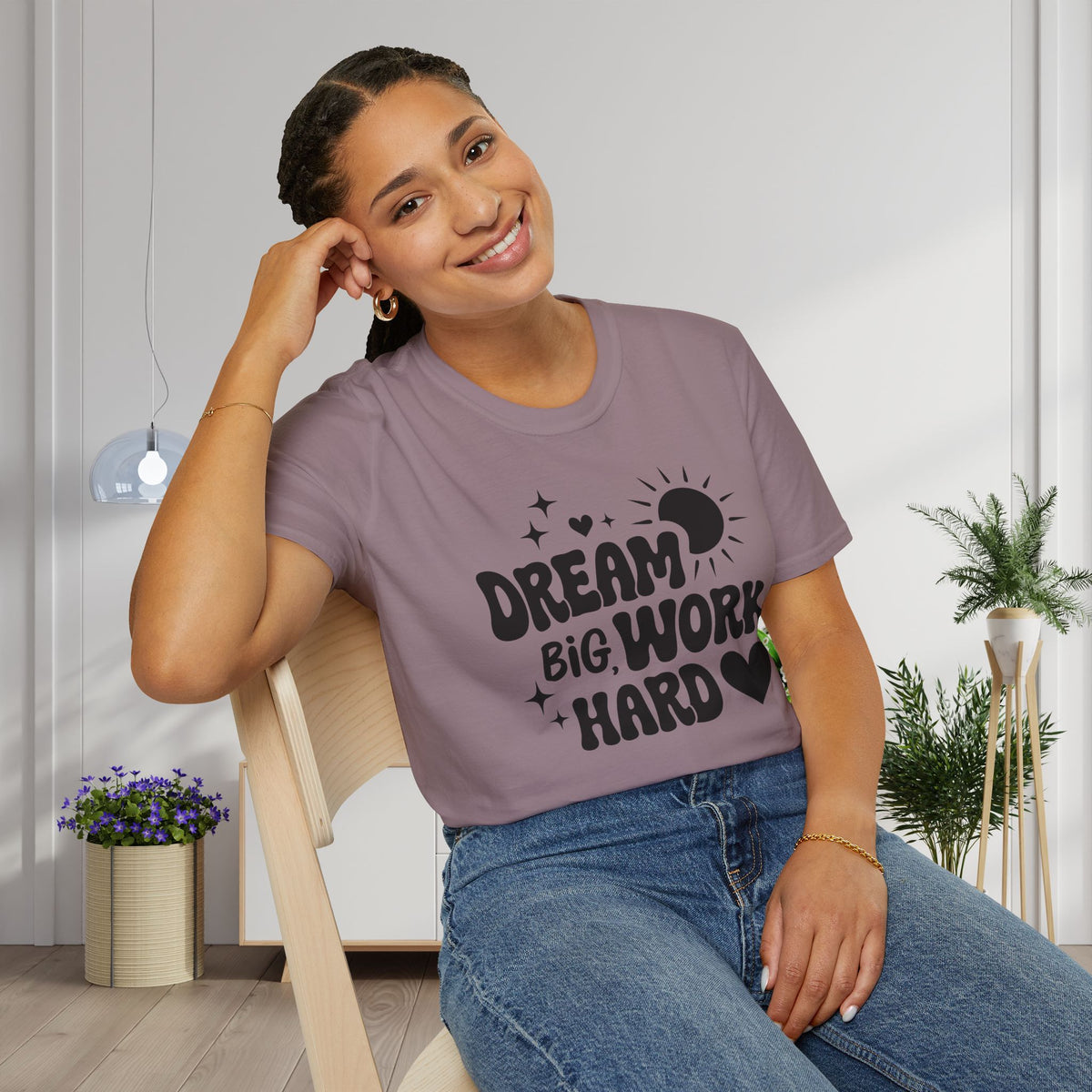 Dream Big Work Hard Adult T-shirt