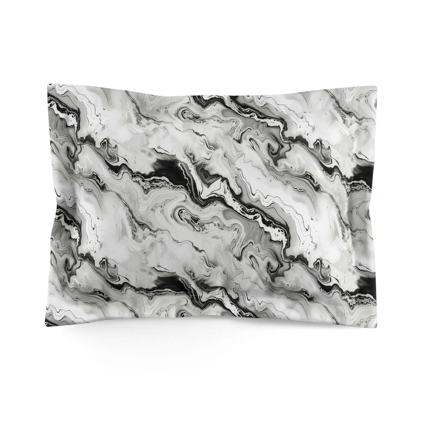Frost Veil Marble Pillow Sham