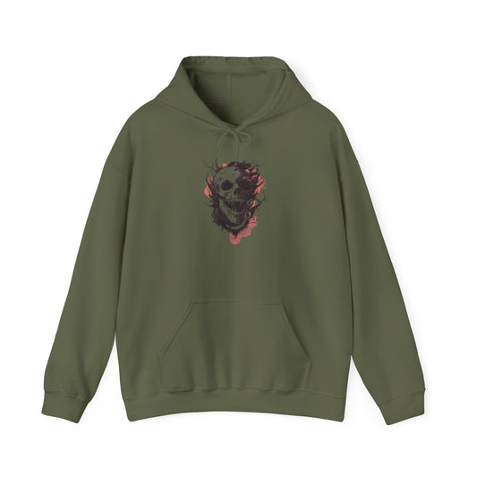 Creepy Skull in Tree Heavy Blend™ Hooded Sweatshirt