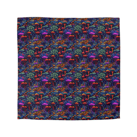 Trippy Mushrooms Microfiber Duvet Cover