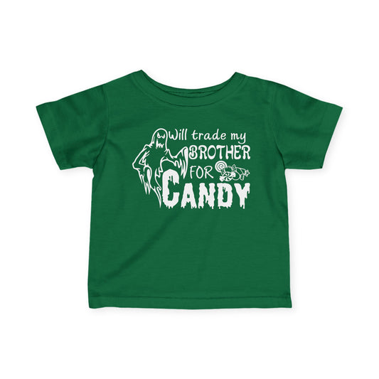 Will Trade My Brother for Candy (Ghost) Infant Soft T-Shirt