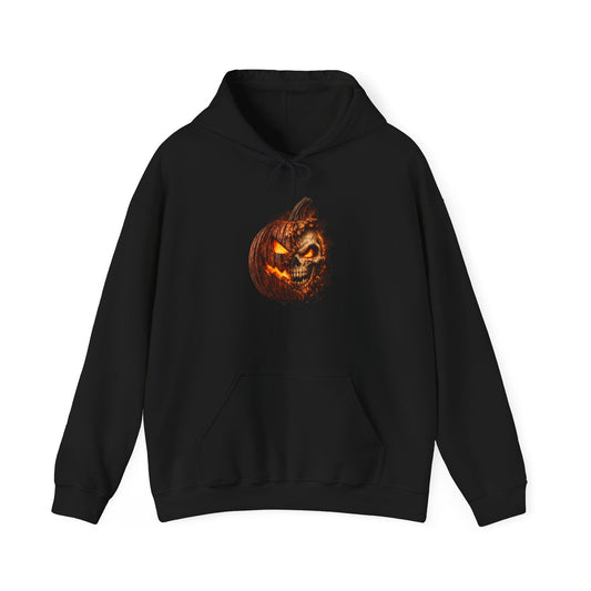 Crumbling Jack-O-Lantern Skull Heavy Blend™ Hooded Sweatshirt