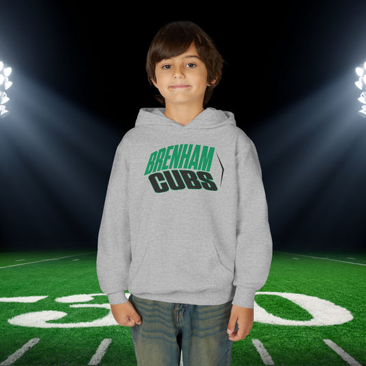 Brenham Cubs (Angled) Mascot Youth Heavy Blend Hoodie
