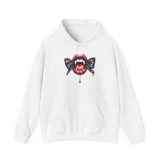 Cute Vampire Mouth/Bow Heavy Blend™ Hooded Sweatshirt