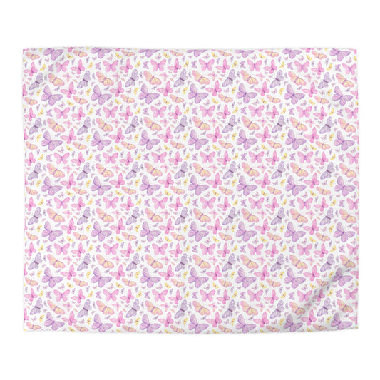 Pastel Butterfly Dreams Microfiber Duvet Cover