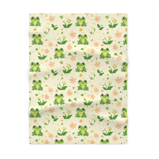 Froggy Meadow Baby Blanket