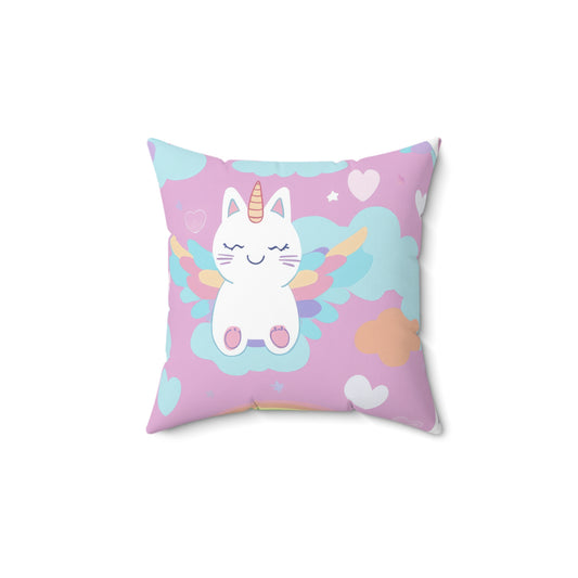 Rainbow Sky Riders Throw Pillow