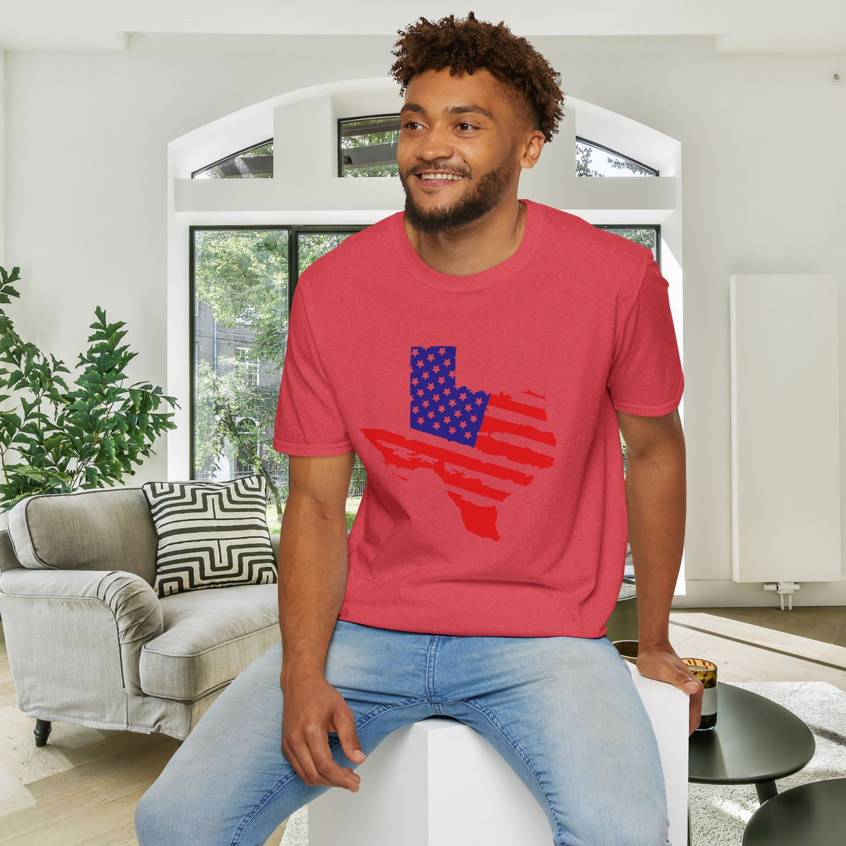 Texas American Flag Adult T-shirt