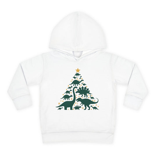 Dinosaur Christmas Tree Toddler Hoodie