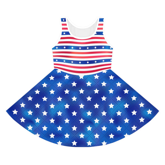 American Stars & Stripes Girls Sundress