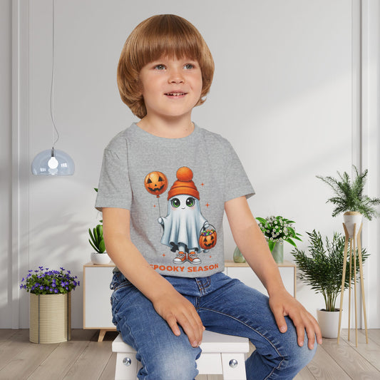 Spooky Season Ghost Trick-or-Treater Heavy Cotton™ Toddler T-shirt