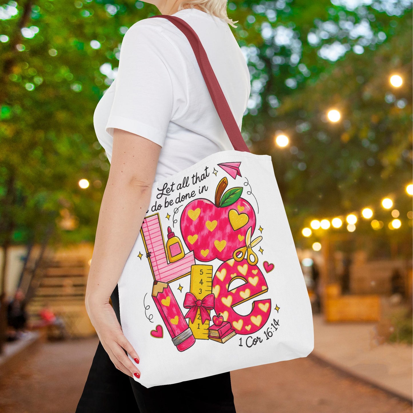 Let Everything You Do Be Done In Love Canvas Tote Bag