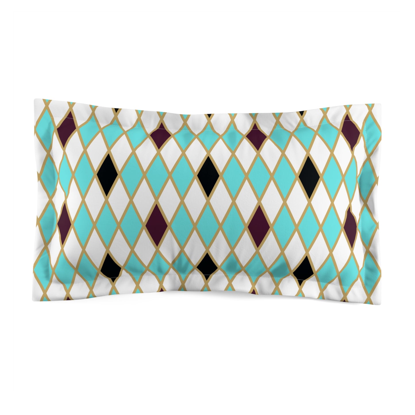 Teal/White Harlequin Basic Bedding Set