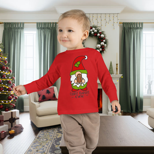 Cookie Baking Crew Gnome Toddler Long Sleeve Tee