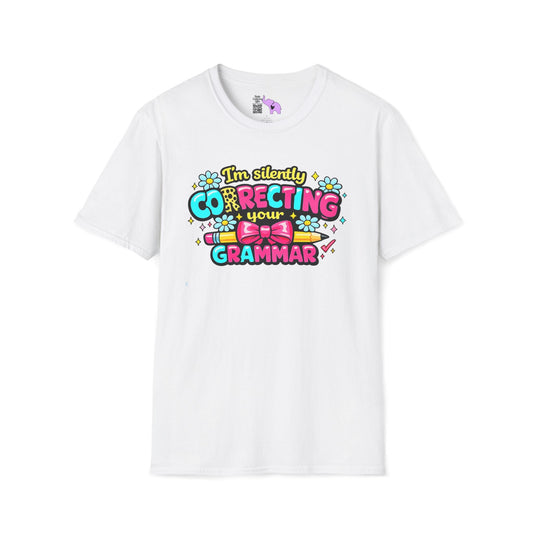 I'm Silently Correcting Your Grammar (Colorful) Adult T-shirt