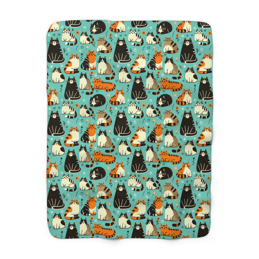 Whimsy Whiskers Fleece Blanket
