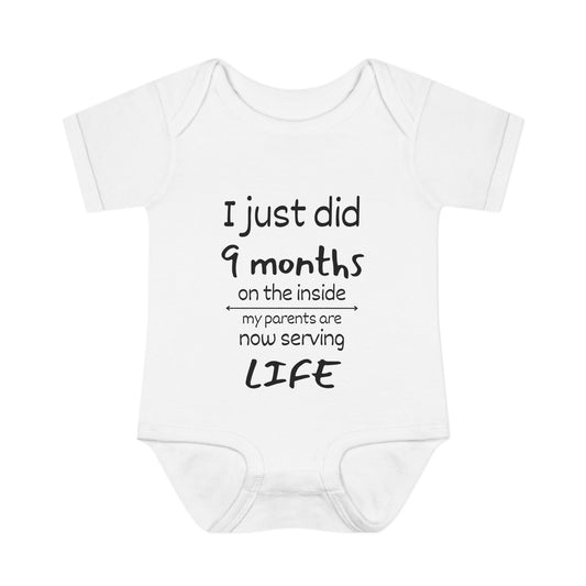 I Just Did 9 Months on the inside Infant Baby Rib Bodysuit