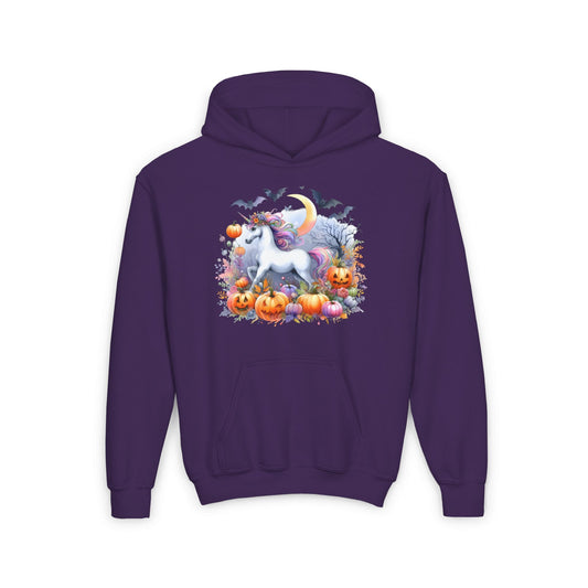 Halloween Unicorn Youth Heavy Blend Hoodie