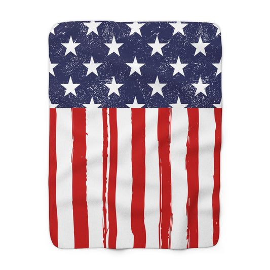 Ol' Glory Sherpa Fleece Blanket