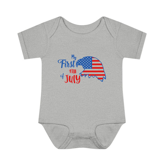My First 4th of July (Eagle) Baby Rib Bodysuit